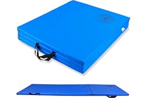 MAMBA SPORTS Klappbare Turnmatte - (182 x 70 cm) - 3cm dicke Weichbodenmatte - klappbar - Fallschutzmatten Outdoor & Indoor - Gymnastikmatte faltbar