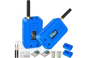 MESHNOLOGY 2 Set ESP32 LoRa V3 Modulplatine mit 868-MHz-Antenne + 3000 mAh Akku + Schutzhülle Integriertem WLAN Blue Tooth SX1262 CP2102 0,96" OLED Display Typ C für AR duino Lora Meshtastic IOT (N35, Blau)