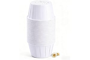 JENNGAOO 100 pz Polka Dot Pirottini Mini Riccioli Colorati Fodere per Cupcake Custodie per Muffin di Carta per la Festa di Compleanno Decorazione di Cerimonia Nuziale(bianca)