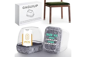 GAGUIUP Fundas rectangulares para Patas de sillas con Fieltro, Protectores de Patas de Silla de Silicona para Proteger Suelos, Cama, Silla, Muebles para Suelos de Madera Dura.