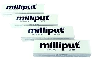 MILLIPUT 4 x Résine de Sculpture Superfine Blanc. Idéal pour modeler, sculpter et restauration. (x1018 C) Livraison gratuite au Royaume-Uni