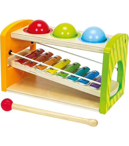 Small Foot Barres De Son En Bois – Instrument De Musique Pour Enfants – Claves En Bois Massif – Dès 3 Ans