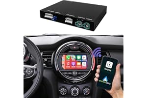 Road Top Carplay sans Fil Android Auto pour BMW Mini Cooper One Hatch Clubman F55 F56 F54 F57 NBT système 2014-2018 année, Support pour Apple Carplay, Mirrorlink, caméra, Navigation