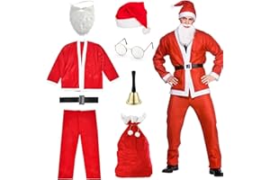 TK Gruppe Timo Klingler 8 in 1 Nikolauskostüm - Weihnachtsmannkostüm - Santa Costume - für Weihnachten - Kostüm für Nikolaus - Weihnachtsmann - Santa Claus - Herren/Erwachsene (Mengenauswahl)