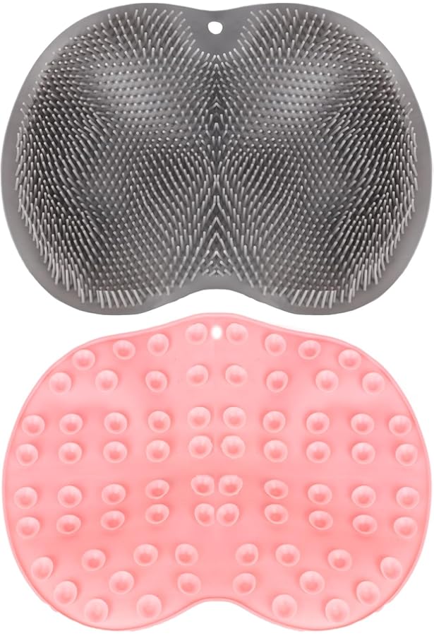TOEECY Badewannenmatte 2er Set - Rutschfeste Fußreinigungsmatte Mit Saugnäpfen