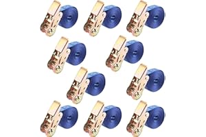 ‎BALLSHOP BALLSHOP 10 Stück Spanngurt 25mmx4m Zurrgurt Belastbar Bis 700 kg Spanngurte mit klemmschloss Spannriemen Befestigungsgurt Ratschengurte für Ladungssicherung