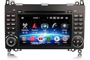 Erisin 7-calowe, 8-rdzeniowe 4 GB + 64 GB Android 13 radio samochodowe GPS nawigacja do Mercedes A/B klasy W169 W245 Viano Vito W639 VW Crafter CarPlay Android Auto Bluetooth WiFi 4G DSP DAB+ USB FM