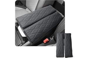 CDEFG Kompatibel mit VW ID.7 ID7 2024 2025 2026 Mittelarmlehne Armlehnen Deckel Abdeckung Kratzschutz Mittelkonsole Kunstleder Armlehne Box Cover Auto ID7 Tourer Zubehör (Verdickte Schwamm)