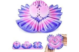 BALKWAN Multicoloured Gear Ball Fidget Toys 3D Printed Gear Sphere Stress Relief Cool Office Desk Toys GearSphere for Anxiety Relaxing Gift for Adults Kids Christmas Easter Birthday(Lavender Bloom,2.5")