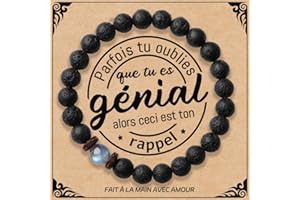 Lueaurra Cadeau pour Femme Bracelet Pierres Naturelles Femme Idee Original Cadeau Ado Fille Cadeaux Noel Femme Cadeau Anniversaire Bracelet Cadeau pour Maitresse Maman Sœur Amie