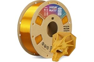 OVERTURE Filament PLA 1.75mm Verbrauch, 3D Drucker PLA Filament 1kg Spule (2.2 LBS), Maßgenauigkeit +/- 0.03mm (Gold)