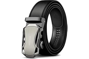 BISON DENIM Gürtel für Männer, Gürtel Ratsche Automatische Schnalle Herrenbekleidung Business Anzug Gürtel Größe Custom 35mm Wide Belt