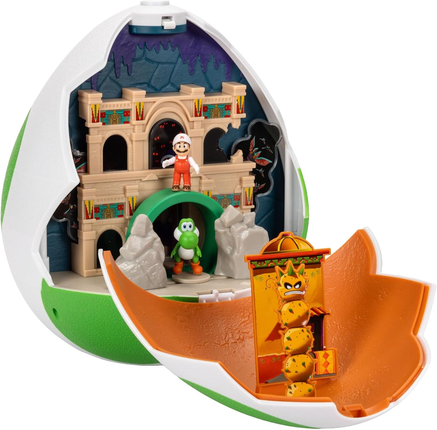 La película Super Mario Galaxy – Set de Juego Huevo de Yoshi con Figura de 4 cm de Yoshi y Fire Mario Exclusivo