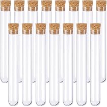 Lot 3 Supports Tubes à Essai + 18 Tubes Plastique Transparent - Accessoires Scientifiques Éducatifs - 13
