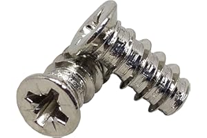 TRADE-FIXINGS DIRECT 6mm x 10.5mm Euro Runner Screws - Flat Head Countersunk BZP Drawer Runner Screws (30)