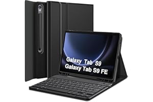 Nanhent Clavier Coque pour Samsung Galaxy Tab S9 FE 10.9" / Tab S9 11" 2023 (SM-X510/SM-X516/SM-X710/SM-X716B/SM-X718U), AZERTY Français Amovible Bluetooth sans Fil Clavier Étui Housse