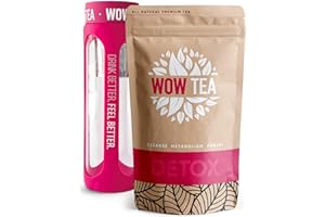‎WOW TEA WOW TEA Detox Tees Zum Abnehmen: Detox Tee | Slim Fit Tее | Kräuterteemischungen Zur Entgiftungskur Und Gewichtsverlust Von Grünem Tee, Mate, Pu-erh + Infuser Teeflasche | 150g, Made in EU