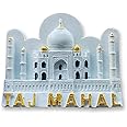 Axsica Iconic Monument | Taj Mahal Souvenir | Mughal Architecture | Decorative 3D Resin Fridge Magnet | White and Gold | Ideal for Display on Shelves, Desks or Mantels