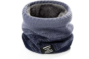 TBSCWYF Bufanda Hombre Invierno Cuello Bufanda Hombre Bufanda Mujer Invierno Braga de Cuello Bufanda de Punto Fulares Mujer Térmica con Forro Felpado