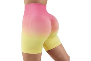 DOULAFASS Women Gym High Waist Shorts Butt Lifting Workout Running Cycling Shorts