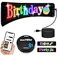 ATOTOEXCEL Programmable Led Sign for Car, 19.4'' x 4.3'' AI-Voice Control & APP Control Scrolling LED Flexible Digital Sign, Custom Text Pattern Animation, Flexible USB 5V LED Display for Car Window