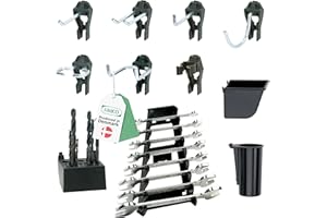 raaco Clip Mix 53 SuperClips per Pannello Porta Attrezzi da Parete, Set da 53 Ganci in Acciaio, Perfetto per Organizzare in Officina, Parete Attrezzata Officina e Accessori Garage