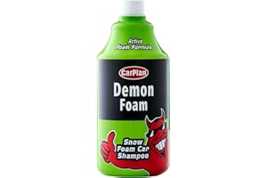 CarPlan Demon Snow Champú de Espuma Activa para Coche y Moto – Limpieza Profunda con Pistola de Espuma o Cubo – 1 Litro