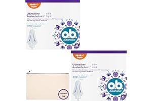Tampons Super Bundle with o.b Extra Protect Ultimate Leakage Protection Dynamic Fit Technology for Heavy Days (2 x 42 Pieces) and Wishesla Multipurpuse Fabric Cosmetic Bag (German Version)