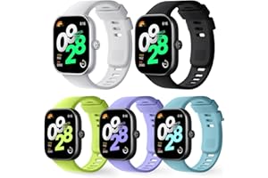 BABEJIA 5 sztuki Paski Zamienne do Redmi Watch 5 & 4 i Xiaomi Smart Band 9 Pro & 8 Pro, Miękkie Paski TPU, Oddychające, Regulowane, Szybkozłączki