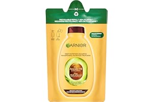 Garnier Eco-Ricarica Ultra Dolce Puro Olio di Avocado & Burro di Karité, Eco-Ricarica Shampoo Ultra Nutriente, Capelli Secchi, Capelli Mossi & Ricci, 250ml