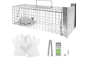 Animales Humane Trampa Marta Rata Atrapar y liberar Trampa de Vida Una trampilla Hogar Jardín Expulsar Accesorios Trasladarse Comadreja Varios tamaños Petigi, Modelo:Modelo 02 (50 x 17 x 17 cm)