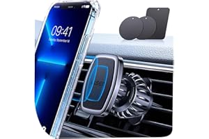 LISEN Soporte Móvil Coche Iman Magnetico Soporte Telemovel Carro para Aire Ventilación [N52 Iman] - Accesorios Coche Magnetic Car Phone Holder - Regalos Hombre para iPhone 16 15 13 Samsung S24 Android
