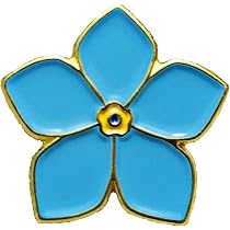 thumbnail image 2 of Forget Me Not Blue Flower Enamel Pin Badge – Alzheimer's Awareness, UK Made 2 of 6