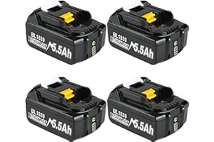 GGIKING 4 Pack 5.5Ah/5500mAh BL1850B Replacement Battery Compatible with Makita 18V Batteries BL1830 BL1830B BL1860B BL1840 BL1850 BL1860 BL1835 BL1845 194205-3 LXT-400 with LED Indicator