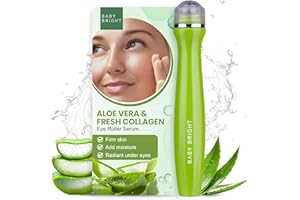 Baby Bright Avancé Siero Occhi - Roll On Occhi Serum Hydratant, Roller Intensif Contour Les Yeux, Soulage Le Contorno Occhi Occhiaie, Eclaircissant Sous Les Yeux – Aloe Vera Collagène (15ml)