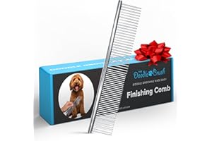 THE DOODLE BRUSH Les peignes pour chiens Doodle Brush - Peigne en métal pour chiens, Golden Doodle, Démêlant apaisant peignes Poodle de toilettage, Labradoodle, Cockapoo et Goldendoodle - Peigne de finition