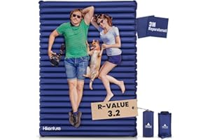 HIKENTURE Tapis de Couchage Ultra léger pour 2 Personnes, Double Matelas Gonflable pour Camping
