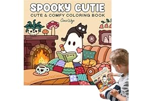 Senermter Spooky Cutie Coloring Book, Spooky Cutie Cute and Comfy Colouring Book, Cute and Creepy Coloring Book, Halloween Coloring Book, Painting Toys for Adults and Teens Relaxation