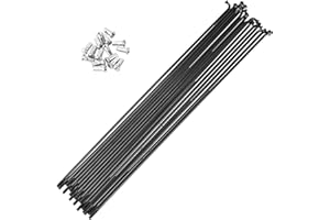 VARSTROM Raggi per bicicletta in acciaio inox, 13 G, raggi per bici da 233 mm/235 mm/251 mm/253 mm/285 mm con tappo in rame, 18 pezzi per mountain bike da 27,5"/28"/29"/700C, bici da città, bici da strada,