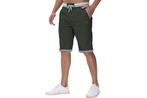 Djtnzdm Short Hombre Verano Algodon Bermudas Cargo Casual Trabajo Pantalones Cortos Pantalón Cargo Hombre Golf Tennis Shorts