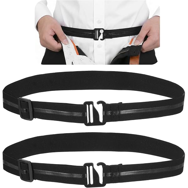 Hero's Pride ShirtTailor Belt - Adjustable Shirt Stays for Men