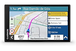 Garmin DriveSmart 66 MTS Amazon Alexa, Dispositivo di navigazione con Alexa integrato, luminoso display HD da 6 pollici, mappe 3D dell'Europa con zone ambientali