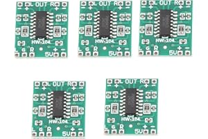 FDIT 5 unids Super Pequeña Placa de Amplificador de Potencia 3W + 3W Tipo D PAM8403 Amplificador de Audio Digital Módulo 2.5V-5.5V Doble Canal Alta Eficiencia 90% Alimentado por USB