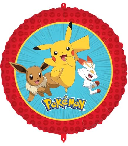 Palloncino Foil Pokémon Pikachu Amscan 18'' - Gonfiabile Ad Elio Per Festa Di Compleanno