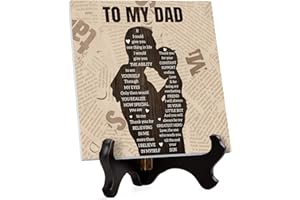 VETBUOSA Fathers Day Unique Gifts - Engraved Acrylic Plaque, Dad Gifts, Gifts for Dad, Dad Birthday Gifts, Dad Gifts from Son, Presents for Dad, Thanksgiving/Retirement Gifts for Dad.