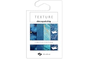 Décopatch TD900C - Assortiment de 4 papiers Foil avec dorure à chaud - papier déco Noël, Unité