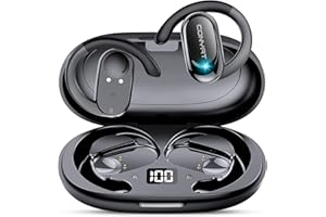 Conyat Ecouteurs Traducteur Instantané Open Ear, Écouteurs Bluetooth 5.4 avec 164 Langues, Lecture 58H, 7 Modes de Traduction, Contrôle Tactile, Noir