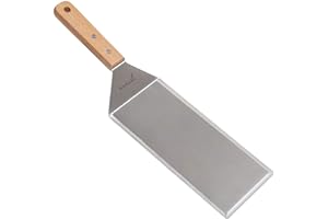 ANMARKO Stainless Steel Metal Griddle Spatula - Hamburger Turner Scraper - Pancake Flipper - Great for BBQ Grill and Flat Top Griddle - Commercial Grade