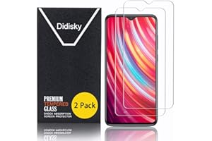 Didisky 2 sztuki Ochraniacz Ekranu Screen Protector Kompatybilny z Xiaomi Redmi Note 8 Pro, miękkim dotykiem, przezroczystym, 9H, łatwym do czyszczenia