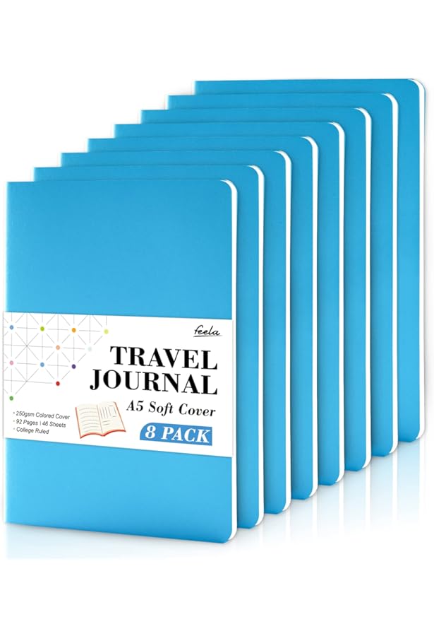 JIANTA Dotted Spiral Binding Notebook A5, 4 Pack Spiral Notepad A5, 100 Pages/50 Sheets Kraft Cover Wirebound Notebooks For Sketching, Diary, Notes, Planning